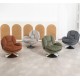 Swivel Chair Top Rust Velvet Fabric VeryForma