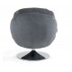 VeryForma Dark Grey Velvet Top Swivel Chair