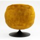 Swivel armchair Top velvet fabric Ochre VeryForma