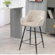 Set of 2 Ibis Chairs Canvas Chenille Taupe VeryForma