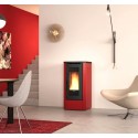 Stufa a pellet canalizzata Dahiana Plus VFS 10 kW La Nordica Extraflame Bordeaux