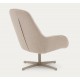 Aspe swivel armchair beige fabric and metal VeryForma