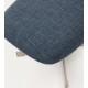 Footstool Aspe blue fabric and metal VeryForma