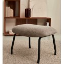 Lina footstool light brown chenille fabric and VeryForma metal