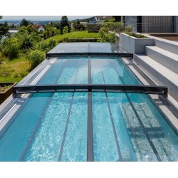 Linea Flat Copertura Piscina Abrilios Telescopica per Piscina 600x300