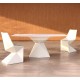 Conjunto de Mesa y 2 Sillas Vertex Vondom Blanco