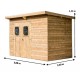 Abri de Jardin Habrita Theora en bois massif 6,45 m2 avec toit acier